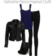 Katherine Pierce Inspired Outfit Katherine Pierce Shoes, Katherine Pierce Outfit Ideas, Katherine Pierce Outfits Polyvore, Tvd Outfits Ideas, Vampire Diaries Katherine Outfits, Vampire Academia Outfits, Tvd Inspired Outfits, Tvd Outfit Ideas, Katherine Outfits