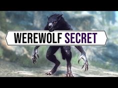 a sign that says werewolves secret in front of an image of a monster with claws