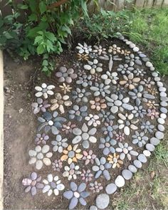 a circle made out of rocks in the ground