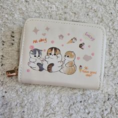 Mofusand Small Zip Wallet Nwot!! Pretty Off White Cream Color! Light Weight Perfect For Everyday Use! Most Adorable Wallet Ever!! :) Message Me For More Info! :) Miffy Wallet, Wallets For Women Aesthetic, Cute Wallets For Women, Mini Pouch Bag, Kawaii Bags, Kawaii Backpack, Cute Wallet, Pastel Pattern, Mini Pouch