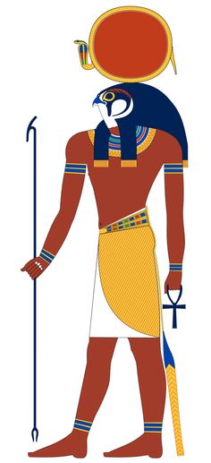 an ancient egyptian man holding a staff