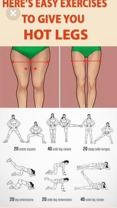 an info poster showing how to do exercises for legs