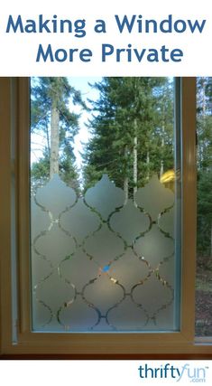 an image of a window that has been decorated with glass and is in the process of being installed