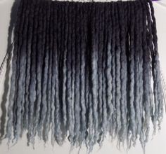 40DE Dark Elf Wool Dreads 1516 Total Length by NVCL3ARBVTT3RFLY Grey Ombre Hair, White Ombre, Dreadlock Extensions, Silver Grey Hair, Dreads Styles