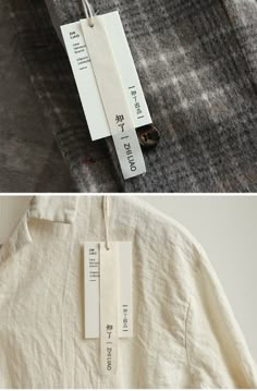 the label is attached to an unisex t - shirt that has been worn for several years