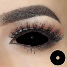 Sclera Lenses, Color Contacts For Halloween, Black Sclera, Black Contact Lenses, Dragon Makeup, Halloween Contact Lenses, Eye Lenses, Cosplay Contacts