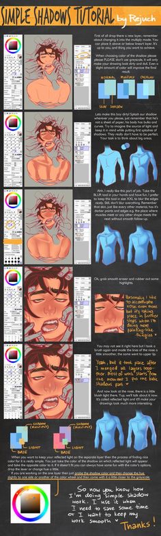 an info sheet showing how to draw the human body in different colors and shapes, with text