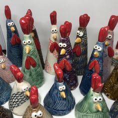 Silly Chickens, Chicken Pottery, Magic Salt, Chicken Salt, Tall And Short, Ceramic Salt And Pepper Shakers, Clay Classes, Ceramic Chicken, Salt Shakers