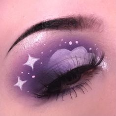 Purple Alt Eye Makeup, Marceline Inspired Makeup, Purple Fairy Makeup, Purple Eye Makeup, Rave Makeup