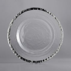 10 Strawberry Street ALS-340 Alpine 13" Silver Rim Glass Charger Plate Bling Wedding Decorations, Silver Charger Plates, Entree Dishes, Glass Charger Plates, Cloth Table Covers, 10 Strawberry Street, Elegant Tablecloth, Wedding Planning Business, Wedding Plates