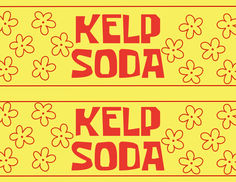 two yellow and red signs with words that say keep soda, keep soda on them