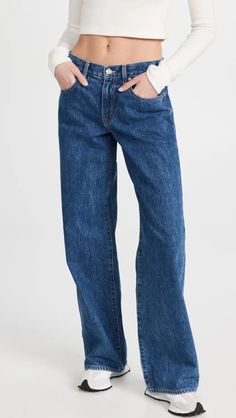 SLVRLAKE Mica Wide Leg Jeans | Shopbop Slvrlake Denim, Jeans Fabric, Jean Trends, Denim Trends, Loose Jeans, Premium Denim, Who What Wear, Denim Fashion, Wide Leg Jeans