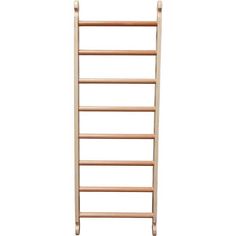 a wooden ladder is shown against a white background