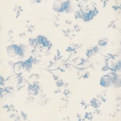 a blue and white floral print fabric