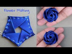 how to make an origami flower that looks like it is made out of fabric