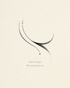 an abstract tattoo design with lines and dots