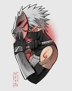 Kakashi Illustration, Kakashi Artwork, Kakashi Hatake Tattoo Ideas, Kakashi Anbu Tattoo, Kakashi Tattoo Ideas, Character Art Styles, Kakashi Tattoo, Naruto Painting