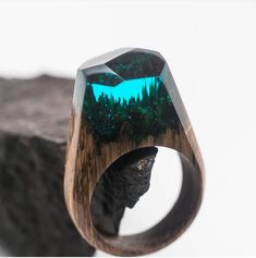 Stylish Ring made of Wood and Epoxy Resin Ring| Handmade High Quality Epoxy Ring| Unick Rare Ring| Black Wooden Ring| Unick Gift Materials:wood, jewelry resin, epoxy resin, black hornbeam, wood Epoxy Ring, Jewelry Resin, Stylish Rings, Wooden Ring, Resin Ring, Wood Jewelry, Ring Black, Wooden Rings, Black Rings