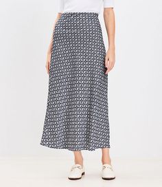 With a comfy pull-on waist, this flowy, fluid woven midi skirt is an irresistibly effortless dose of romance for your routine. Elasticized waist.,Hit:Hit: Midi - Hits at mid-calf,Imported:Imported,Length:34" long,Fabrication:100% Polyester,Garment Care:Machine Washable Loft Bias Midi Skirt Size XS Deep Space Blue Women's by Loft Size Regular - XS Deep Space Blue Women's Regular, A-Line, Skirt, 100%, Polyester, Machine, Washable Loft Store, Loft Outlet, Deep Space, A Line Skirt, Mid Calf, Effortless Style, Fabric Care, Ann Taylor, Sweater Top