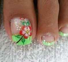 Summer Toe Designs, Toe Nail Design, Flower Toe Nails, Toenail Designs Summer, Nails 2017, Summer Toe Nails