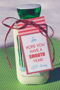 a jar with toothbrushes in it and a card on the top that says, hope you have a smooth year