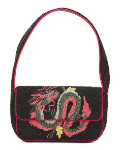 Beaded Snake Shoulder Bag | Handbags | Marshalls Tommy Beaded Bag, Beaded Shoulder Bag, Lucky Dragon, Best Handbags, Beaded Trim, Lunar New, Handbag Shoes