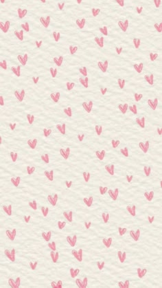 pink hearts on white paper with watercolor effect