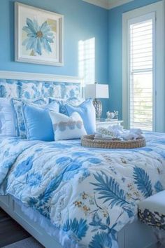 blue bedroom ideas, bedroom decor ideas, dark blue bedroom, blue bedroom walls Blue And Cream Bedroom Ideas, Blue And White Bedroom Ideas