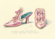 Agata Marszałek on Behance Rococo Shoes, Marie Antoinette Aesthetic, Rococo Aesthetic, Marie Antoinette 2006, Rococo Fashion, Shoes Illustration, Blahnik Shoes, Manolo Blahnik Shoes, Sofia Coppola