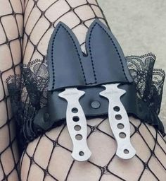 Thigh Knife Holster, Steampunk Garter, Garter Knife, Knife Holster, Thigh Garter, Thigh Holster, Knife Collection