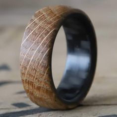 High West Whiskey, Carbon Fiber Ring, Wood Working Projects, Whiskey Barrels, Vintage Gold Engagement Rings, Wooden Wedding Ring, Carbon Fiber Rings, Man Band, Barrel Rings