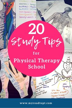 the words 20 study tips for physical therapy school