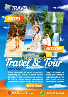 an advertisement for travel and tour