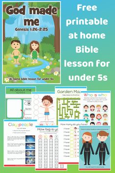 the bible worksheet for kids to learn how to use god made me printables