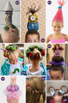 Easy Last Minute Hairstyles, Easy Crazy Hairstyles, Last Minute Hairstyles, Crazy Hair For Kids, Crazy Hair Day Ideas, Spirit Day, Wacky Hair Day, Wacky Hair Days, Going Out Hairstyles