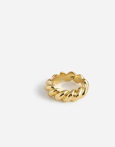 Gold-plated brass. Nickel-safe. Clean your jewelry after each wearing with a soft cloth. Imported. Non Tarnish Gold Rings, Non Tarnish Rings, Cute Gold Ring, Chunky Gold Rings, Jewerly Ring, Aesthetic Rings, Chunky Rings, Gold Ring Stack, Stacking Rings