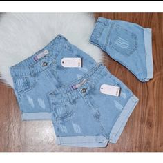 Jeans Claro, High Waisted Shorts, Short Outfits, Womens Shorts