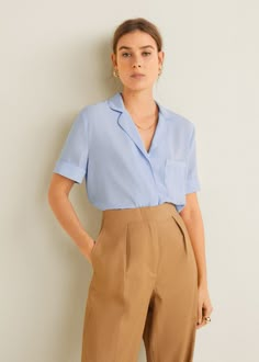 Shirts For Women Stylish, Áo Blu, Women Work Blouse, Minimalist Moda, Cheap Blouses, Blouse Work Designs, Outfits Winter, Mode Inspo, Fashion Design Clothes