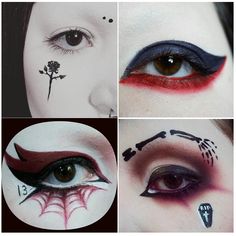 Drac Makens, Fun Eyeliner, Halloween Eyeliner, Cool Makeup, Eyeliner Designs, Med Tech