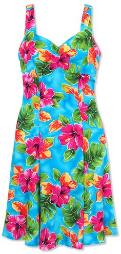 My dress for my brothers hawiian wedding!    hoopla blue molokini hawaiian sundress Hawaiian Ideas, Matching Family Clothing, Luau Ideas, Luau Outfits, Boho Rocker, Birthday Cruise, Hawaiian Dresses, Hawaiian Fashion