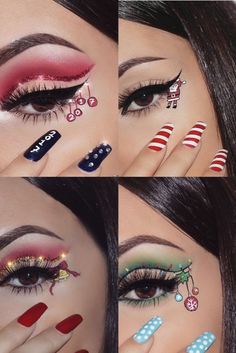 Easy Christmas Makeup Ideas, Christmas Makeup Easy, Christmas Makeup Ideas Simple, Christmas Make Up Looks, Christmas Makeup Ideas Holiday, Makeup Looks Pretty, Holiday Makeup Christmas, Christmas Party Makeup