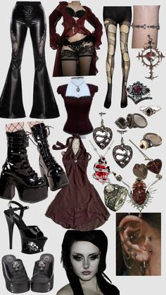 Emo Vampire Aesthetic Outfit, Y2k Vampire Outfit, Casual Vampire Goth Outfits, Punk Goth Outfits 2000s, Horror Fashion, Goth Outfits Skimpy, Goth Outfit Ideas