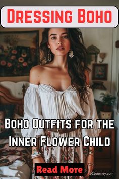 Easy Guide & Pictures to dressing Boho. Bohemian outfits will never go out of style. Boho style by nature is casual so all of these outfits were designed with that in mind. Release the inner flower child and look great while doing it! Boho Outfit Women, Mom Boho Style Outfit Ideas, Advanced Style Boho, Hippie Style Outfits, Casual Bohemian Style, Personal Style Types, Spring Outfits Boho, Casual Boho Outfits, Bohemian Chic Outfits