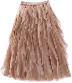 Femiserah Women's Long Rainbow A Line Tulle Tutu Skirts Tiered Skirt Petticoat (Tulle Coffee) at Amazon Women’s Clothing store Skirts Tiered, Rainbow Skirt, Tutu Skirts, Tulle Maxi Skirt, Long Maxi Skirt, Tulle Tutu Skirt, Princess Skirt, Nature Dress, Gown Pattern