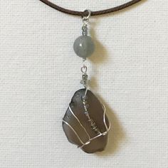 Soft Brown Sea Glass With Labradorite Gemstone Multi Color Iridescent Glass Beads ~A'luring Jewelry~ Soft Braided, Coated Cord With Extension (As Seen In Photos) New Item Never Used. Handmade. Brown Sea, Boho Color, Beach Surf, Soft Brown, Colorful Boho, Ocean Beach, New Item, Sea Glass