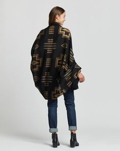 Shop Luxurious Harding Featherweight Wool Scarf | Pendleton Merino Wool Clothing, Wool Bags, Pendleton Woolen Mills, Stylish Scarves, Wool Cape, Capes For Women, Wool Clothing, Wool Shirt, Jacquard Pattern