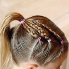 Girls Hairstyles For Dancers, Girls Cheer Hairstyles, Dance Recital Hair, Aynsley Ovard, Recital Hairstyles, Figure Skating Hair, Gymnastics Hairstyles, Cheer Hairstyles, Olivia Hair