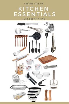 the big list of kitchen essentials