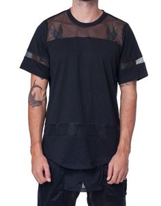 Male Shirt, Outfits Hombre, Black Streetwear, Mens Designer Fashion, Mens Trends, Menswear Fashion, Streetwear Tshirt, Mens T Shirts, Black Mesh