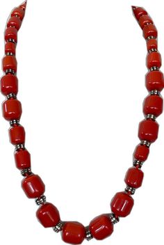 Red Oval Beaded Necklace, Red Necklaces With Large Oval Beads, Red Oval Beaded Single Strand Necklace, Red Beaded Chain Costume Necklace, Red Beaded Necklace With Silver Beads, Red Beaded Necklace With Oval Large Beads, Red Necklaces With Polished Oval Beads, Happy Valley, Red Necklace